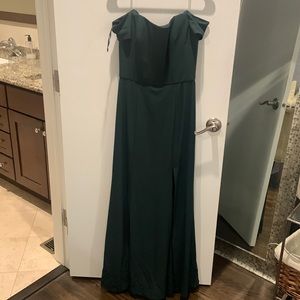 AMsale bridesmaid dress off the shoulder